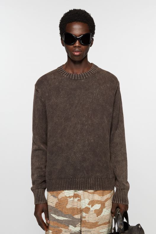 Acid wash jumper Coffee Brown Acne Studios R66LJ1101 Apparel