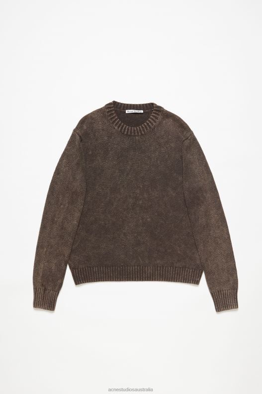 Acid wash jumper Coffee Brown Acne Studios R66LJ1101 Apparel