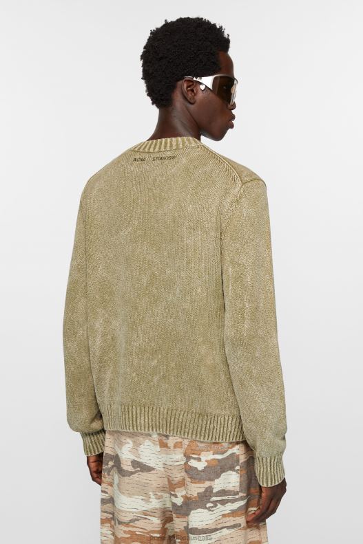 Acid wash jumper Olive Green Acne Studios R66LJ1098 Apparel