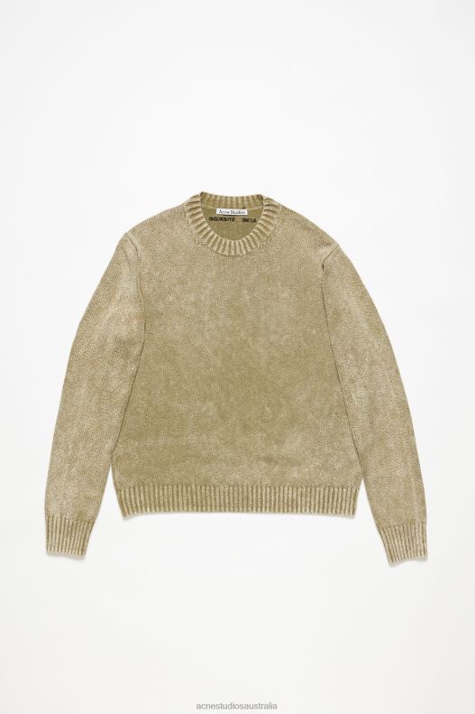 Acid wash jumper Olive Green Acne Studios R66LJ1098 Apparel