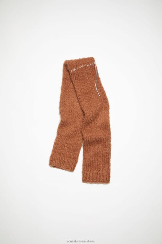 Alpaca blend sleeve scarf Ginger Brown Acne Studios R66LJ641 Accessories