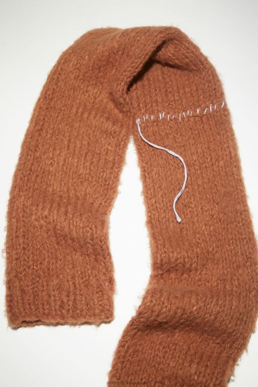 Alpaca blend sleeve scarf Ginger Brown Acne Studios R66LJ641 Accessories