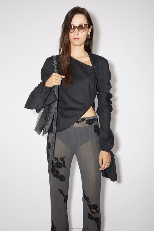 Asymmetric blouse Runway Show Black Acne Studios R66LJ190 Apparel