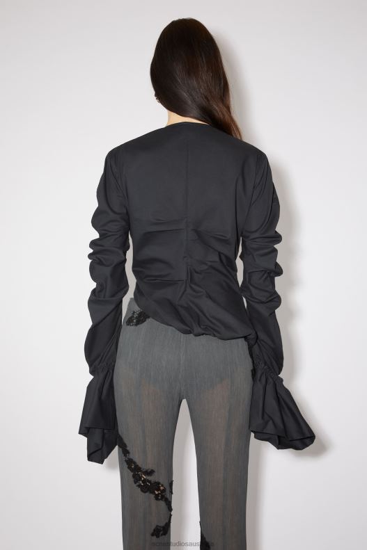 Asymmetric blouse Runway Show Black Acne Studios R66LJ190 Apparel