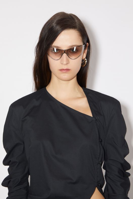 Asymmetric blouse Runway Show Black Acne Studios R66LJ190 Apparel