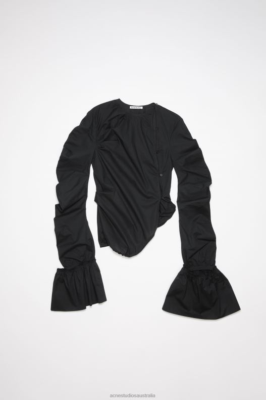 Asymmetric blouse Runway Show Black Acne Studios R66LJ190 Apparel