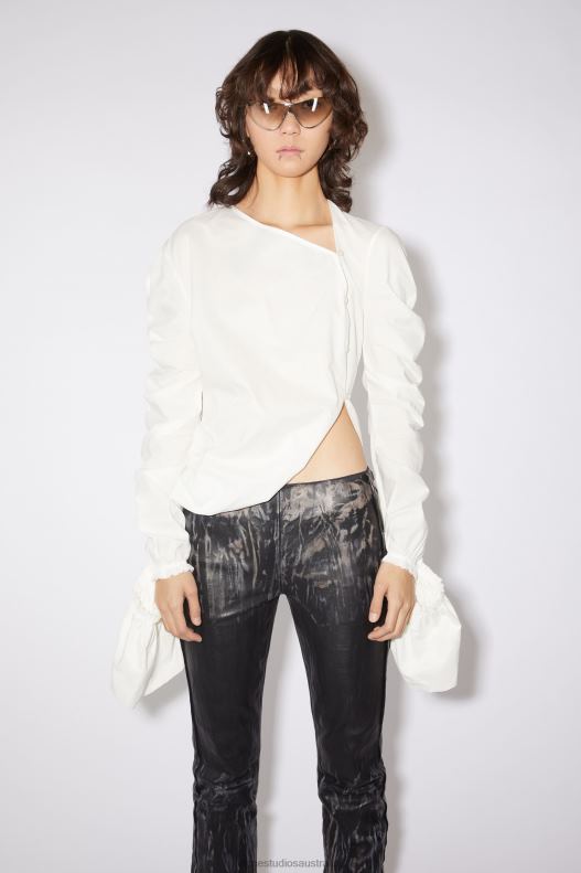 Asymmetric blouse Runway Show White Acne Studios R66LJ187 Apparel