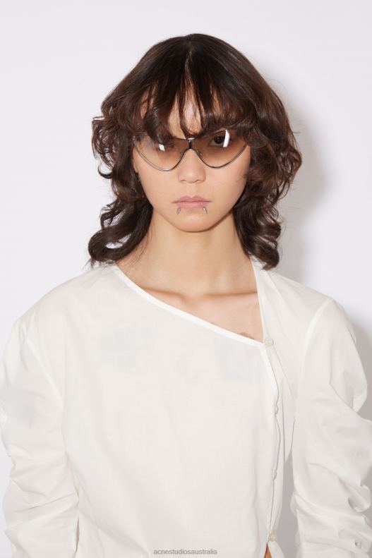 Asymmetric blouse Runway Show White Acne Studios R66LJ187 Apparel