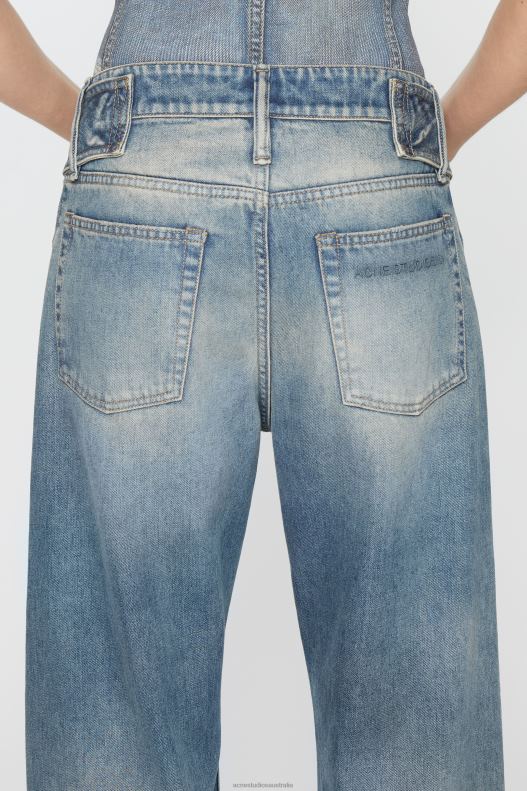 Belted jeans - Relaxed fit Mid Blue Acne Studios R66LJ290 Apparel