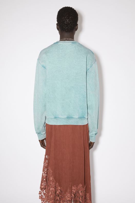 Blurred logo sweater Powder Blue Acne Studios R66LJ165 Apparel