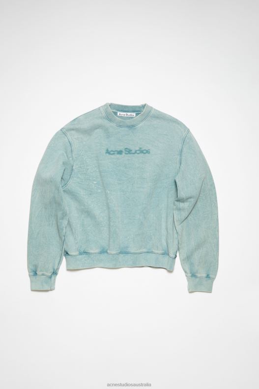 Blurred logo sweater Powder Blue Acne Studios R66LJ165 Apparel