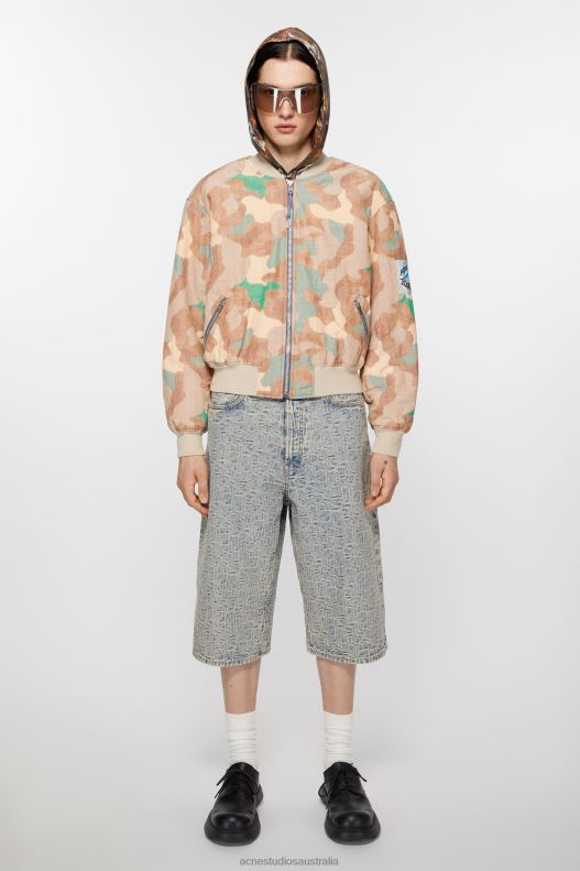 Bomber jacket Orange/Green Acne Studios R66LJ880 Apparel