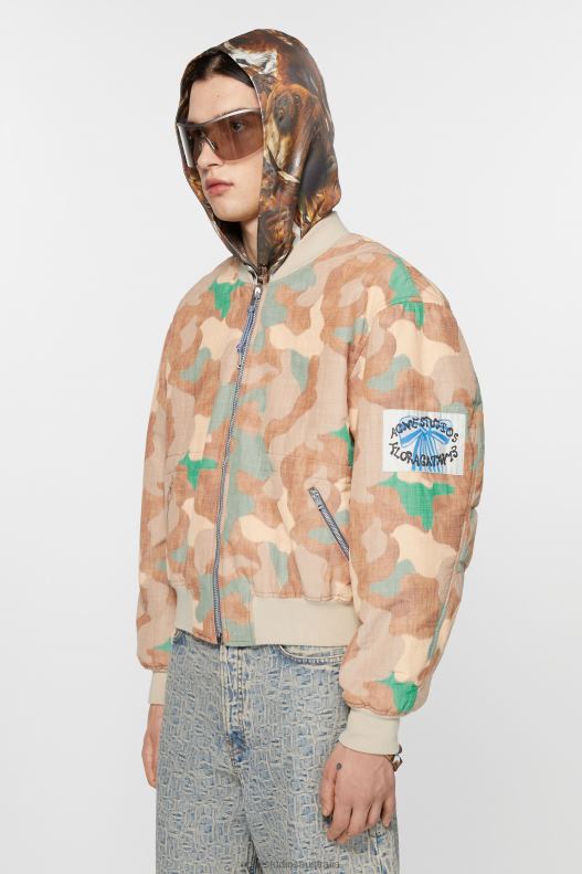 Bomber jacket Orange/Green Acne Studios R66LJ880 Apparel