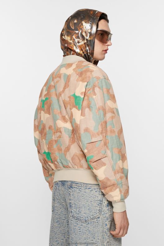 Bomber jacket Orange/Green Acne Studios R66LJ880 Apparel