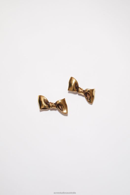 Bow earrings Antique Gold Acne Studios R66LJ702 Accessories