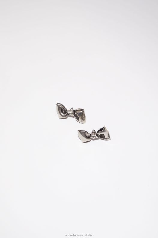 Bow earrings Antique Silver Acne Studios R66LJ652 Accessories