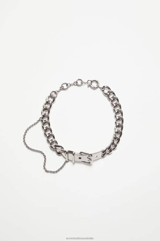 Buckle chain necklace Silver Acne Studios R66LJ675 Accessories