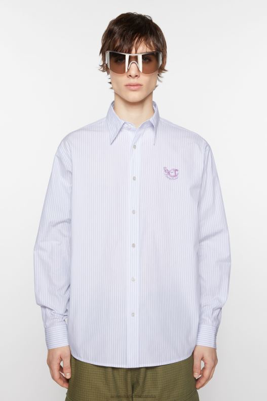 Button-up shirt Lilac/White Acne Studios R66LJ1117 Apparel