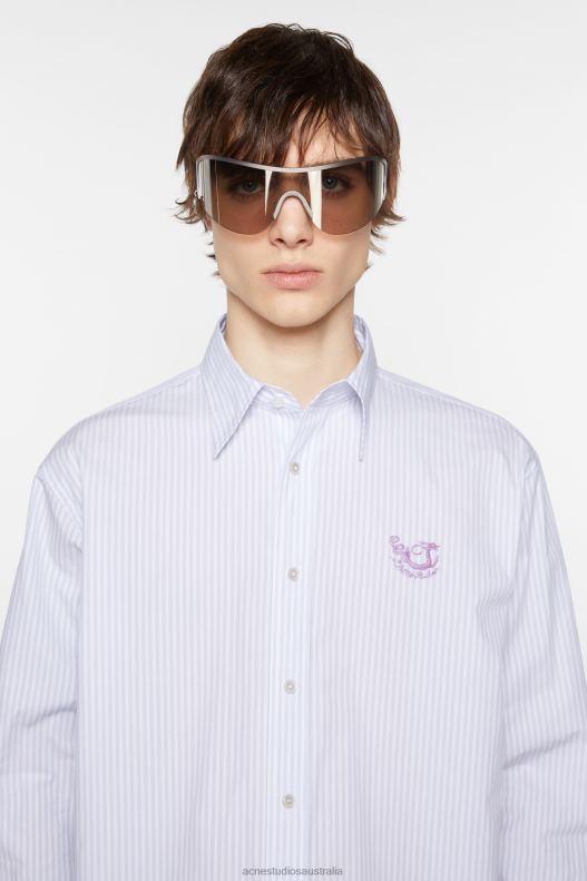 Button-up shirt Lilac/White Acne Studios R66LJ1117 Apparel