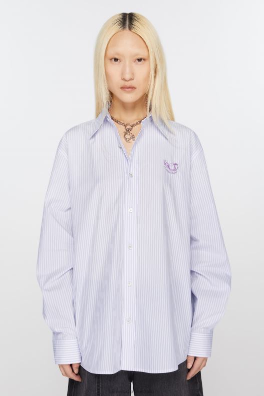 Button-up shirt Lilac/White Acne Studios R66LJ376 Apparel