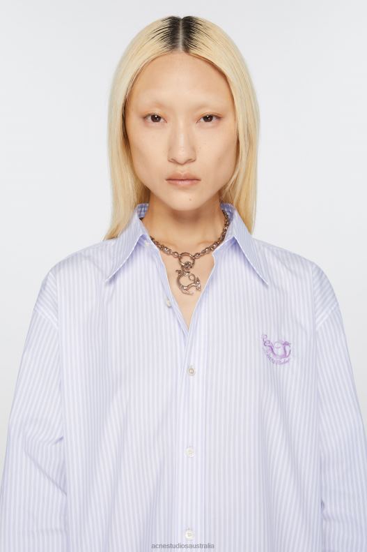 Button-up shirt Lilac/White Acne Studios R66LJ376 Apparel