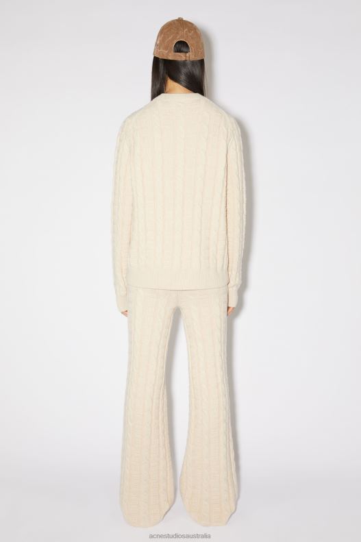 Cable wool jumper Unisex Oatmeal Melange Acne Studios R66LJ88 Apparel