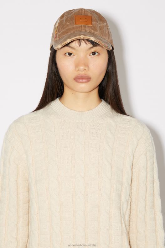 Cable wool jumper Unisex Oatmeal Melange Acne Studios R66LJ88 Apparel