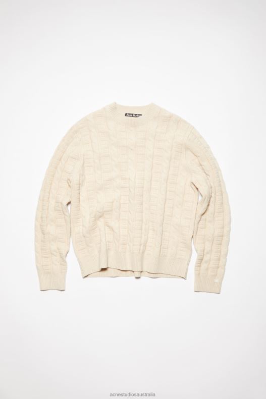 Cable wool jumper Unisex Oatmeal Melange Acne Studios R66LJ88 Apparel