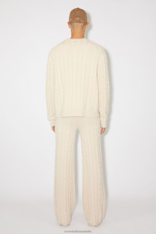 Cable wool jumper Unisex Oatmeal Melange Acne Studios R66LJ933 Apparel