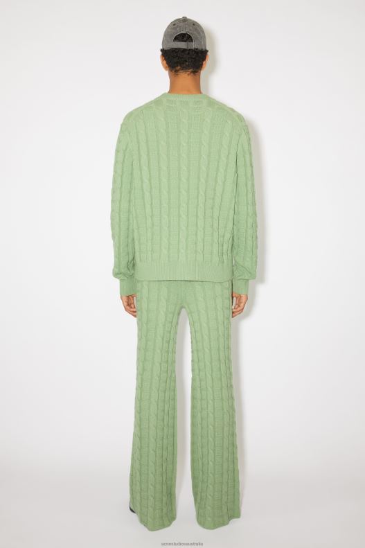 Cable wool jumper Unisex Sage Green Acne Studios R66LJ934 Apparel