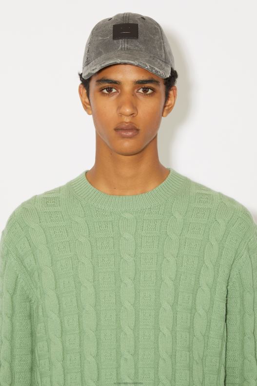 Cable wool jumper Unisex Sage Green Acne Studios R66LJ934 Apparel