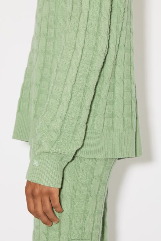 Cable wool jumper Unisex Sage Green Acne Studios R66LJ934 Apparel