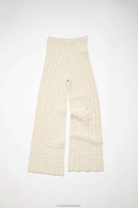 Cable wool trousers Unisex Oatmeal Melange Acne Studios R66LJ1058 Apparel