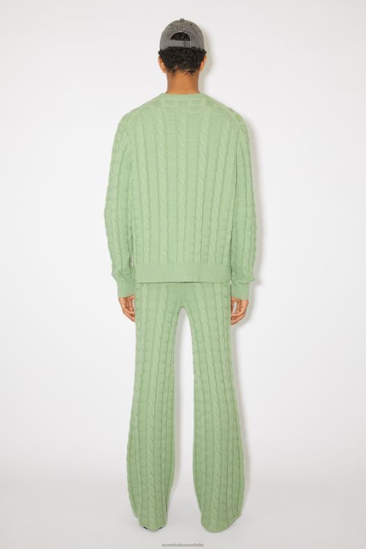 Cable wool trousers Unisex Sage Green Acne Studios R66LJ1055 Apparel