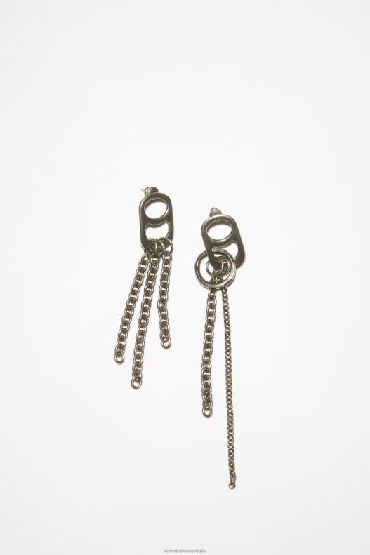 Can puller earrings Runway Show Antique Silver Acne Studios R66LJ655 Accessories