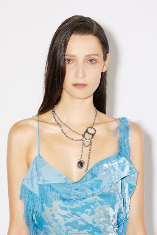 Can puller necklace Runway Show Antique Silver Acne Studios R66LJ656 Accessories