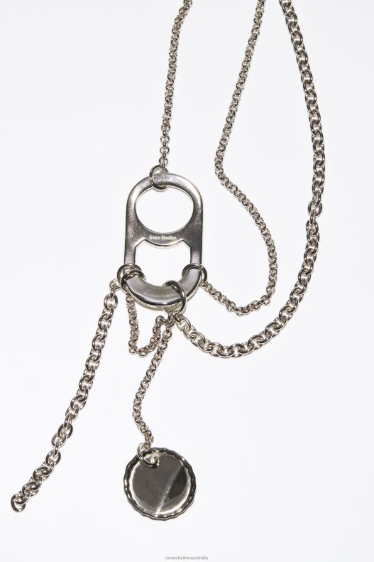 Can puller necklace Runway Show Antique Silver Acne Studios R66LJ656 Accessories