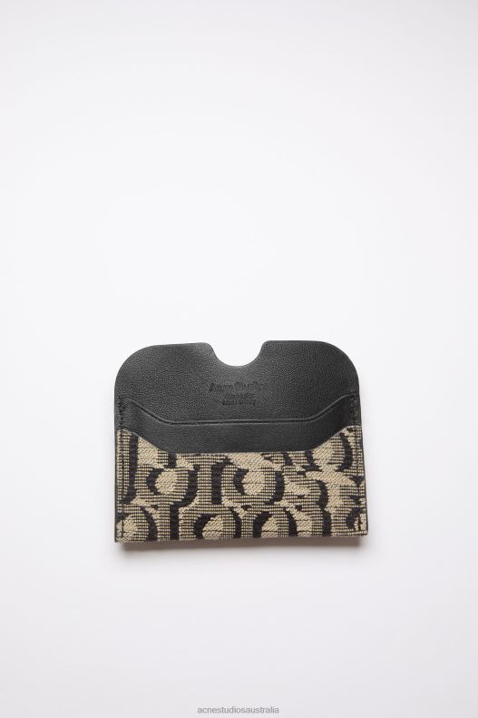 Card holder Beige/Black Acne Studios R66LJ795 Accessories