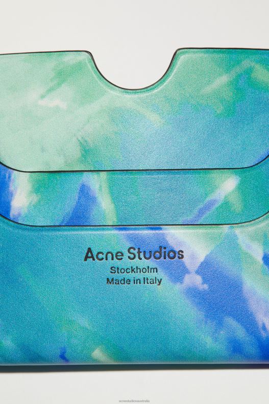 Card holder Blue/Green Acne Studios R66LJ535 Accessories