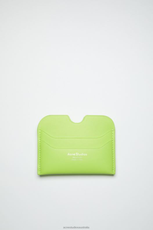 Card holder Lime Green Acne Studios R66LJ738 Accessories