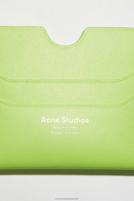 Card holder Lime Green Acne Studios R66LJ738 Accessories