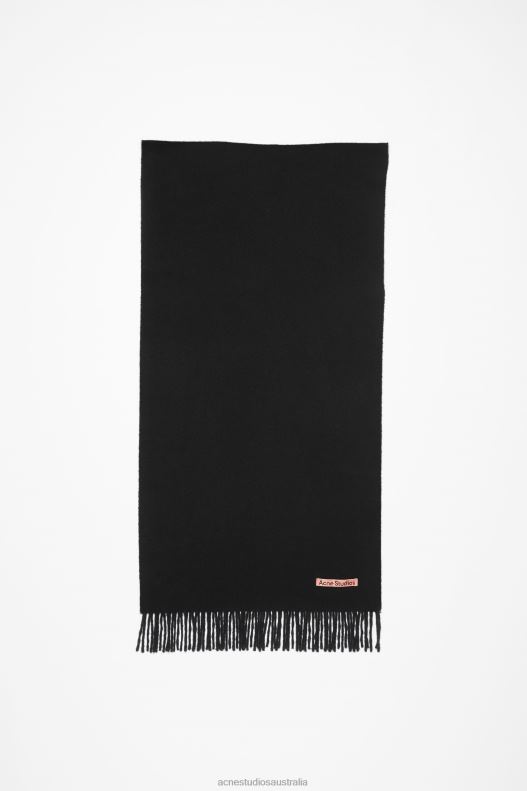 Cashmere fringe scarf - Narrow Black Acne Studios R66LJ518 Accessories