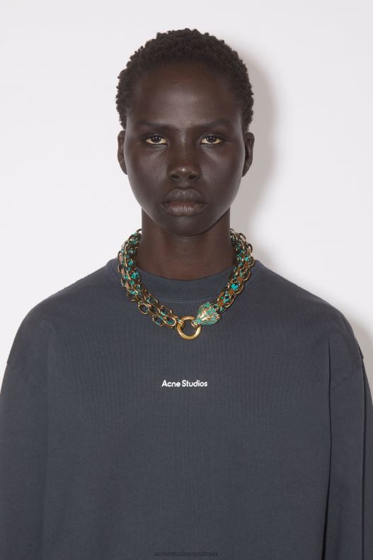 Chain necklace Dark Military Green/Brass Acne Studios R66LJ554 Accessories