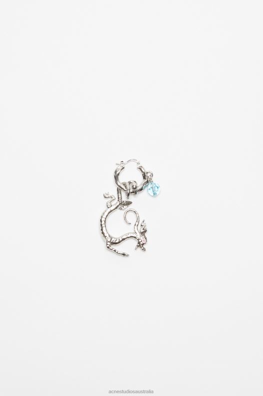 Charm earring Antique Silver/Blue Acne Studios R66LJ644 Accessories