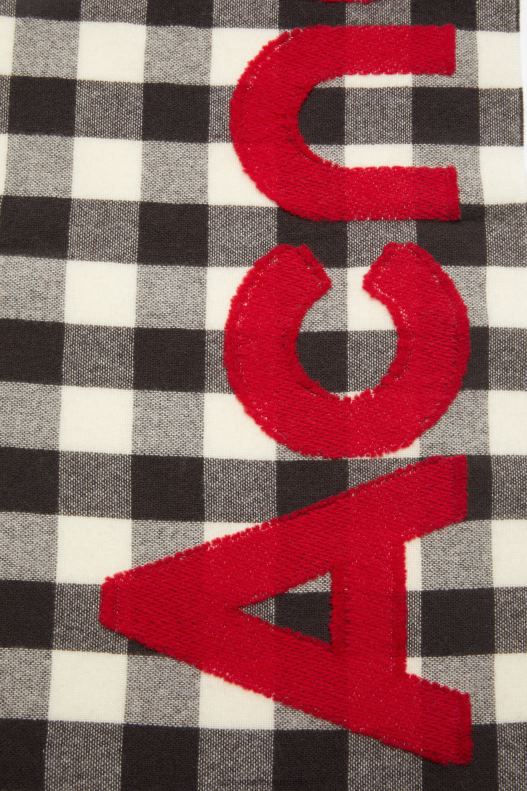 Check logo scarf Carbon Grey/Red Acne Studios R66LJ583 Accessories