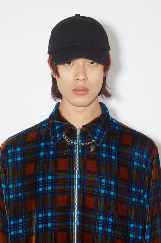 Cotton baseball cap Black Acne Studios R66LJ513 Accessories