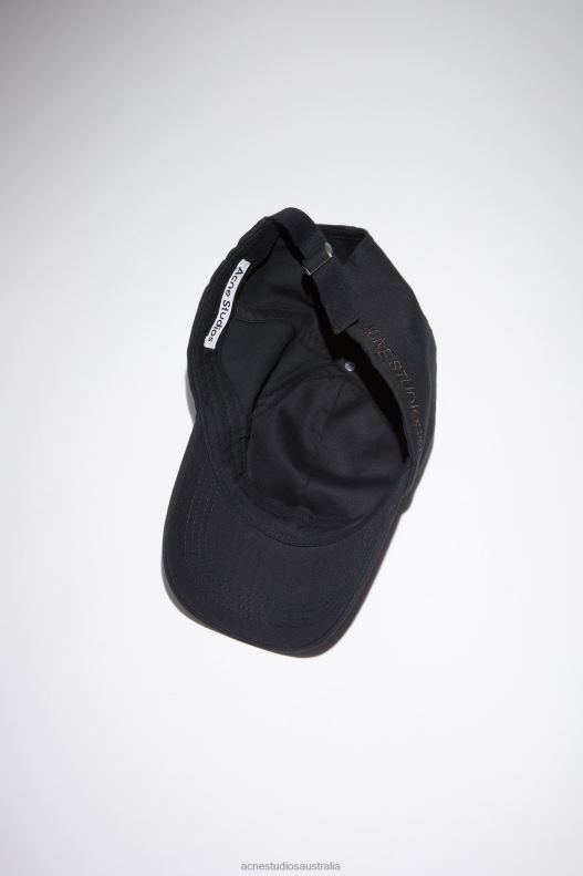 Cotton baseball cap Black Acne Studios R66LJ513 Accessories