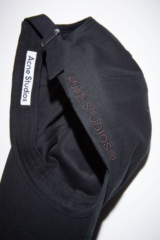 Cotton baseball cap Black Acne Studios R66LJ513 Accessories