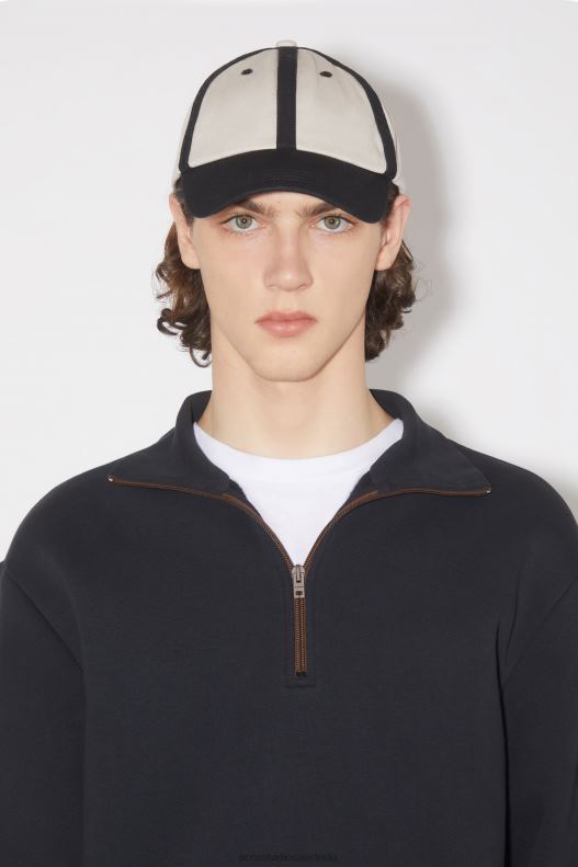 Cotton baseball cap Black/White Acne Studios R66LJ478 Accessories