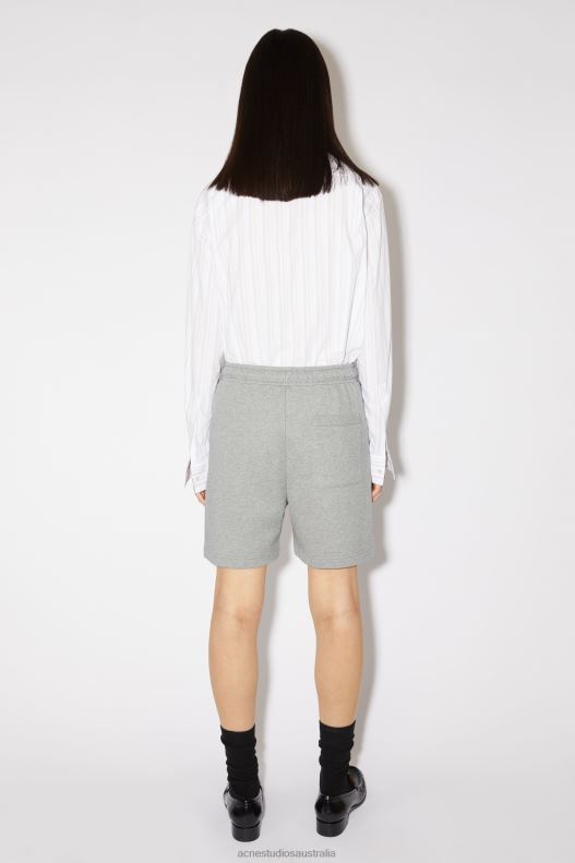 Cotton sweat shorts Unisex Light Grey Melange Acne Studios R66LJ340 Apparel